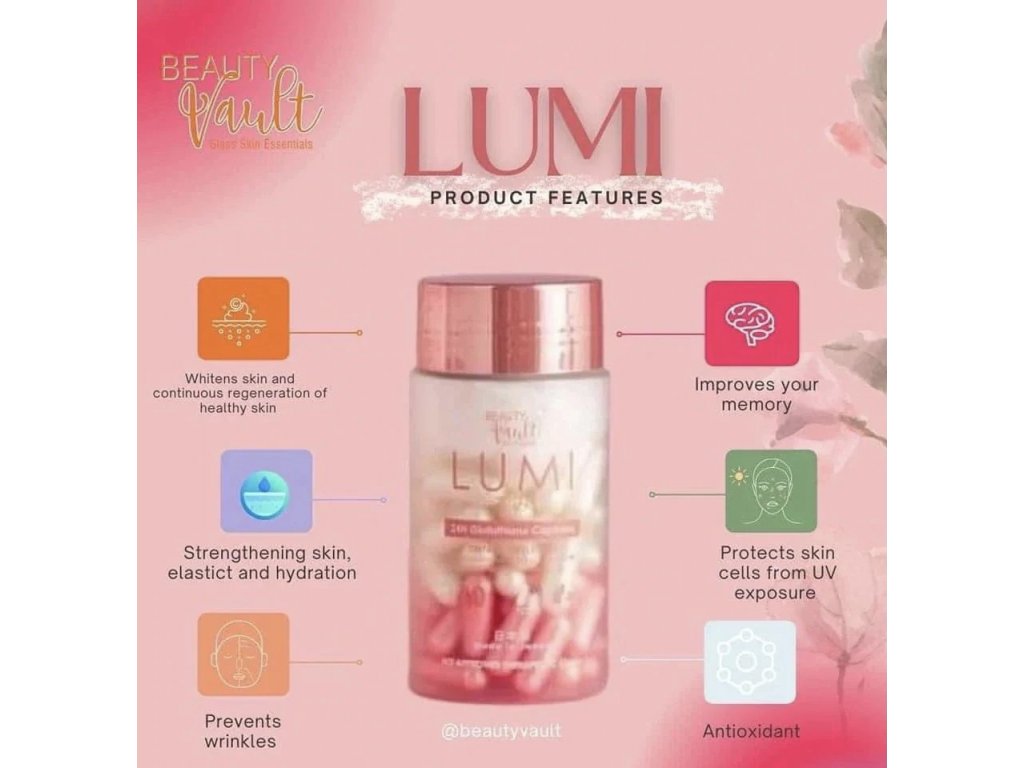 Beauty Vault Lumi Glutathione Whitening (60 Capsules)