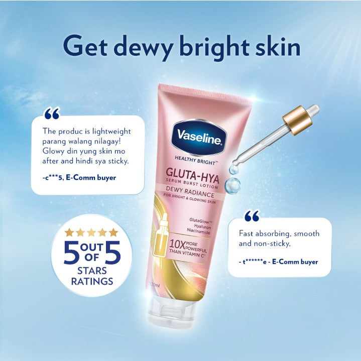 Vaseline Gluta-Hya Serum Burst Lotion Dewy Radiance