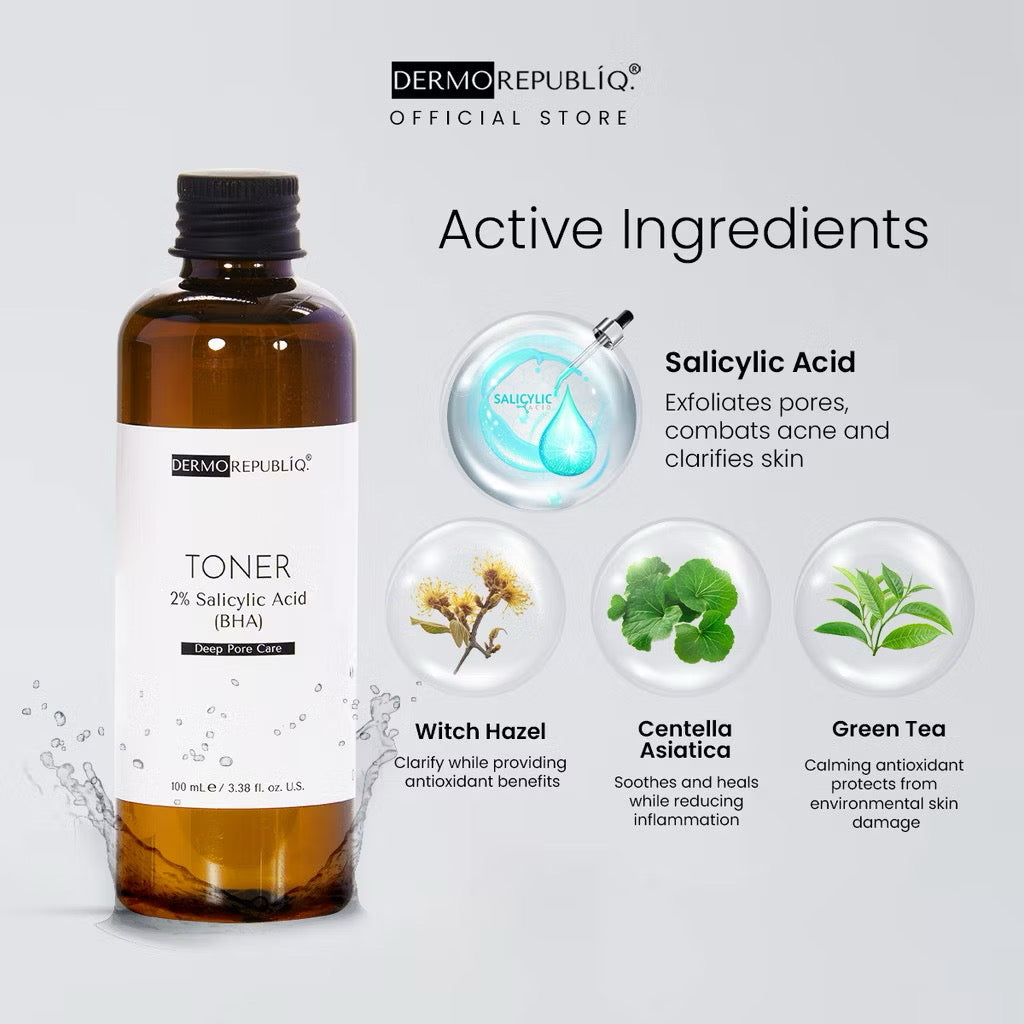Dermorepubliq 2% Salicylic Acid (BHA) Deep Pore Care Toner (100ml)
