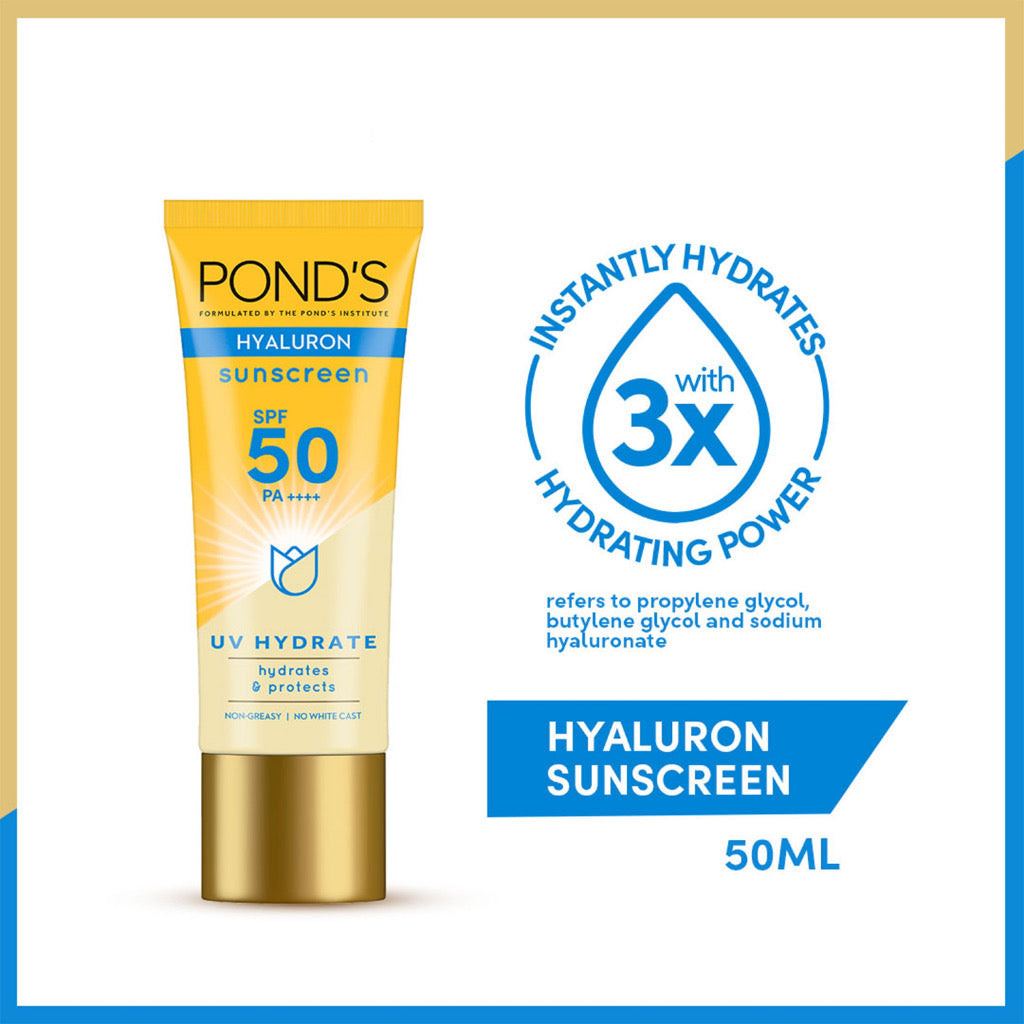 PONDS Hydrate Hyaluron + Ceramide Sunscreen SPF 50 PA++++ (50gm)