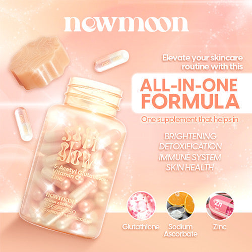 New Moon Soft Glow S-Acetyl Glutathione + Vitamin C + Zinc (60caps)