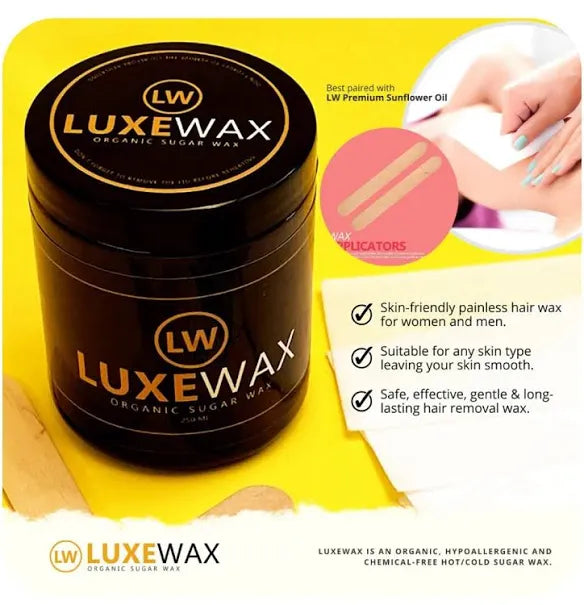 LUXE WAX Organic Sugar Wax Set Kit