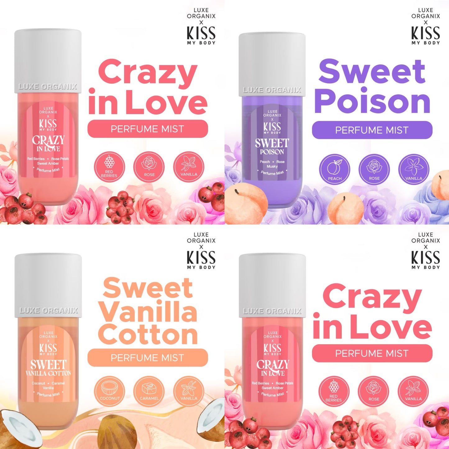 Luxe Organix Kiss My Body Perfume Mist (88ml)