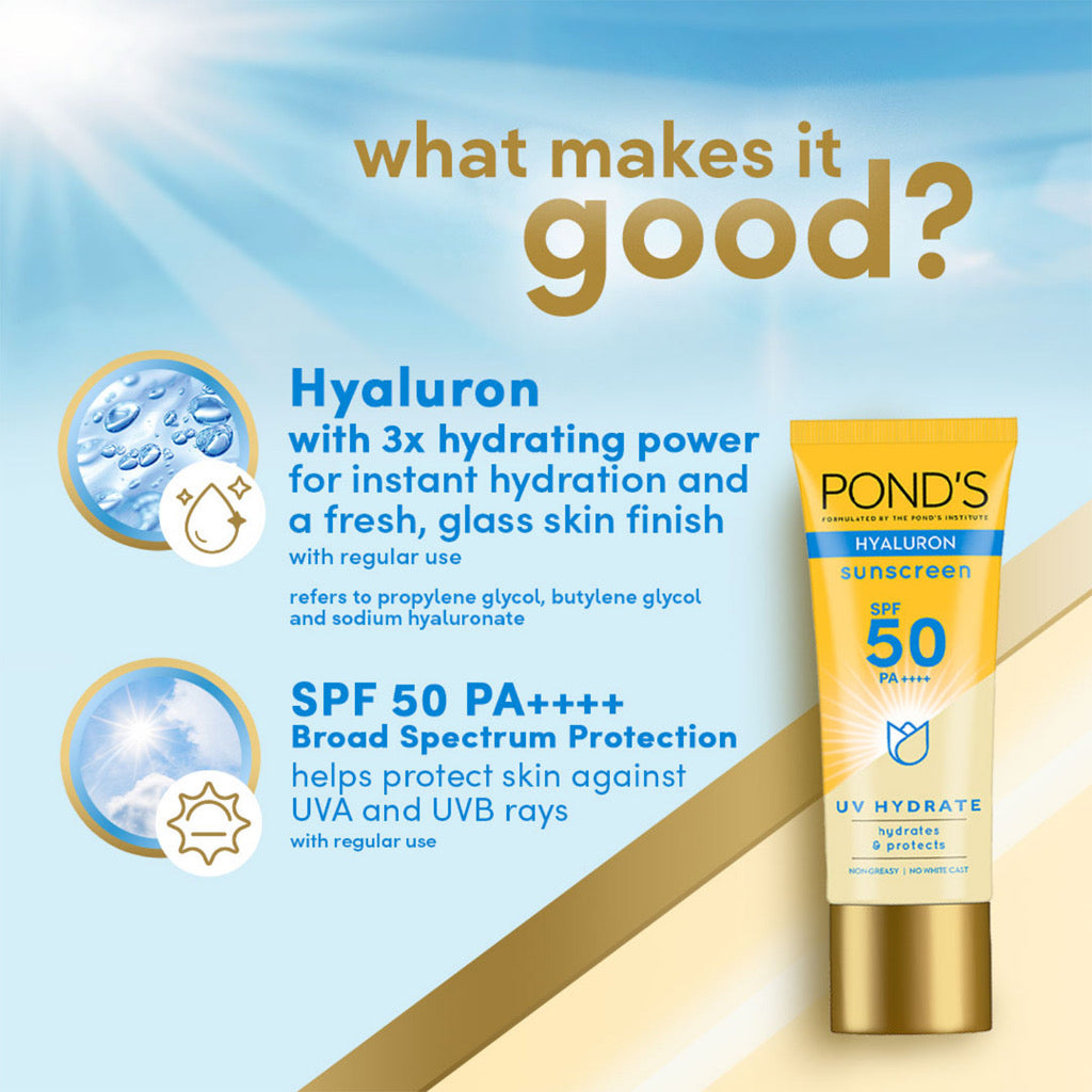 PONDS Hydrate Hyaluron + Ceramide Sunscreen SPF 50 PA++++ (50gm)