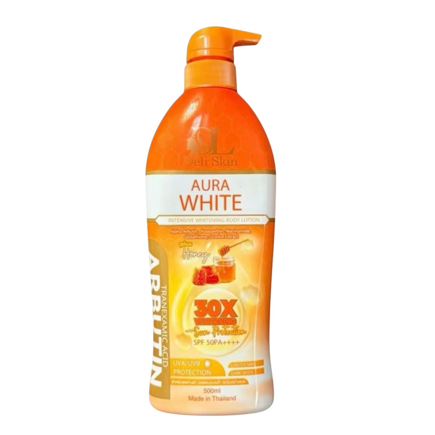Deli Skin Aura White Intensive Whitening Body Lotion (500ml)