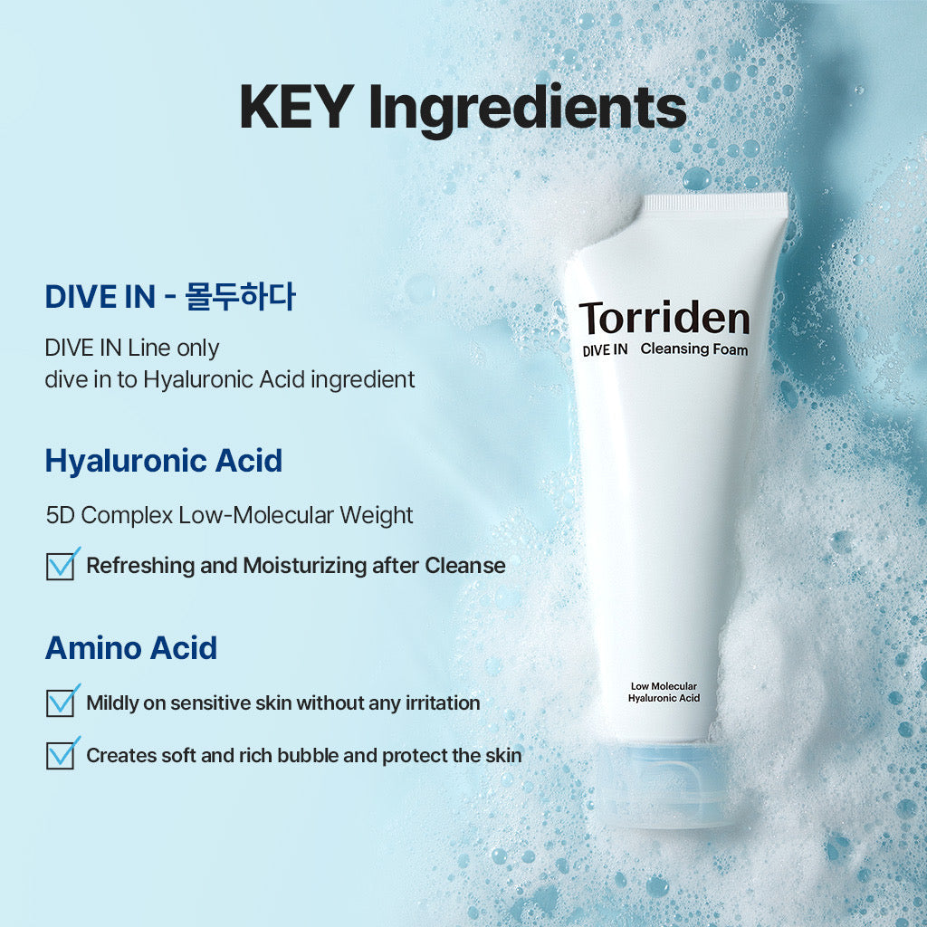 Torriden Hyaluronic Acid Cleansing Foam (150ml)