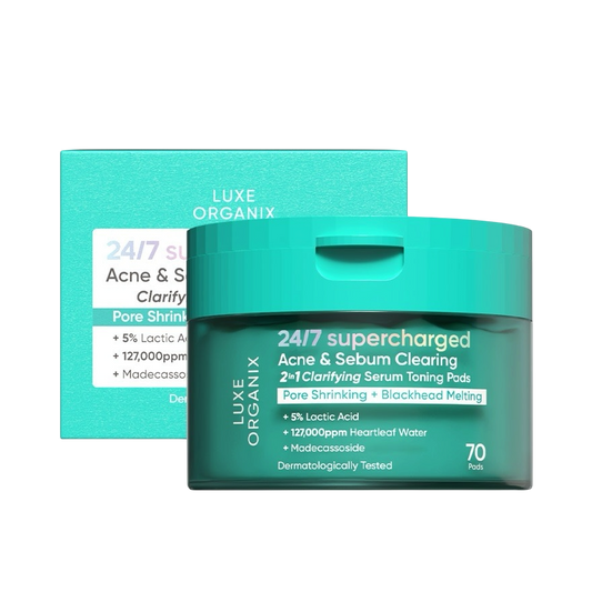 Luxe Organix 24/7 Supercharged 2in1 Serum Toning Pads