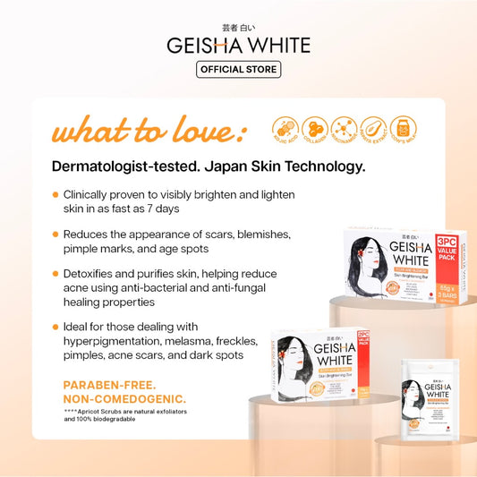 Geisha Intense Scar & Blemish Skin Lightening Bar (65gmx2)
