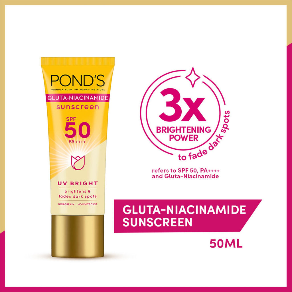 PONDS Bright Niacinamide + E-Resorcinol Sunscreen SPF50 PA++++ (50gm)