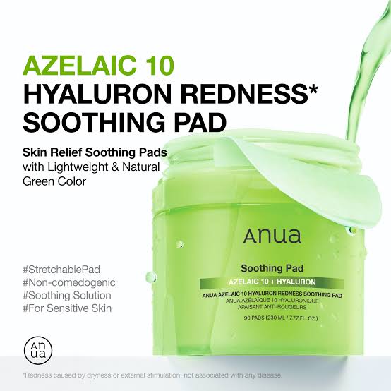 Anua Soothing Pad Azeleic 10 + Hyaluron (90pads)