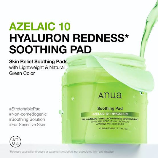 Anua Soothing Pad Azeleic 10 + Hyaluron (90pads)