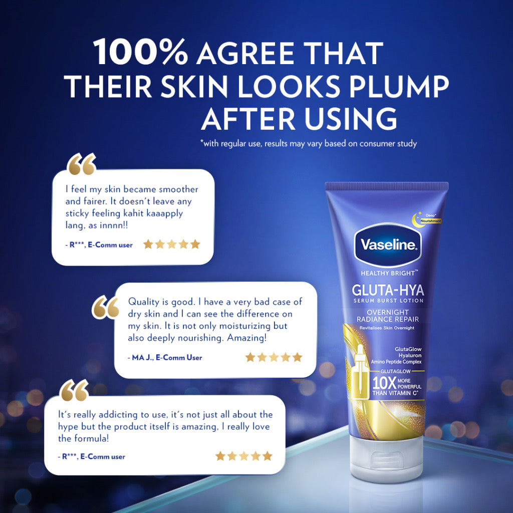 Vaseline Gluta-Hya Serum Burst Lotion Overnight Radiance Repair (300ml)
