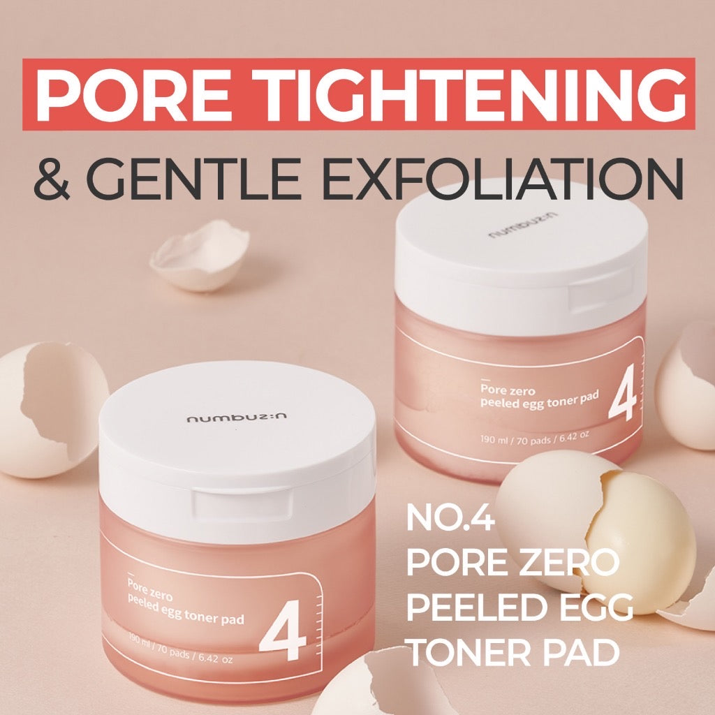 Numbuzin No.4 Pore Zero Peeled Egg Toner Pad (190ml)