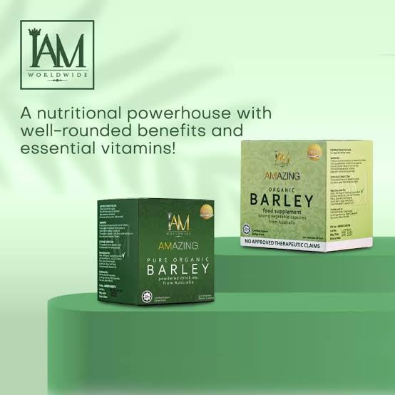 I AM Worldwide - Organic Barley Food Supplement (500mg/100capsules)