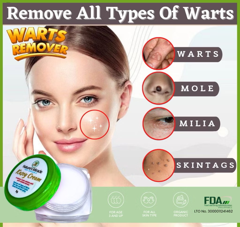 Natures Miracle Kasoy Cream Original Warts/Skin Tag Remover (5gm)