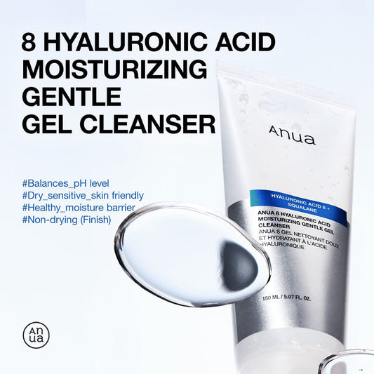 Anua Hyluronic Acid 8 + Squalane Gentle Gel Cleanser (150ml)