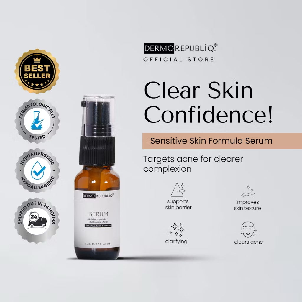Dermorepubliq 5% Niacinamide + Hyaluronic Acid Sensitive Skin Formula Serum (30ml)