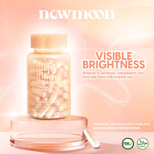 New Moon Soft Glow S-Acetyl Glutathione + Vitamin C + Zinc (60caps)