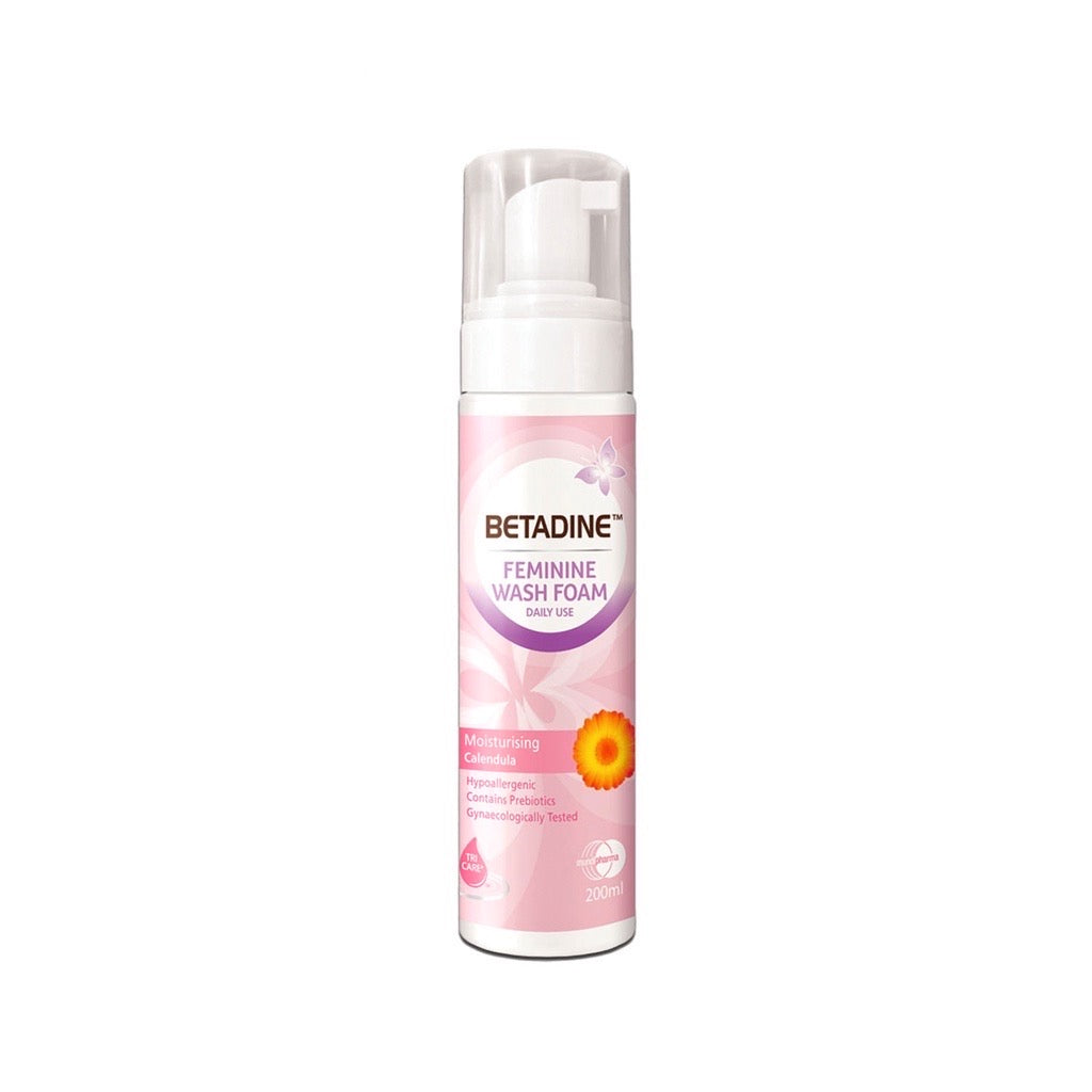 Betadine Feminine Wash Foam Moisturizing Calendula (200ml)