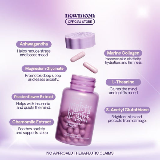 New Moon Nighty Bright Ashwagandha + Collagen (60caps)