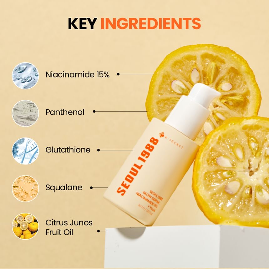 K-SECRET Seoul 1988 Glow Serum: Niacinamide 15% + Yuja (30ml)