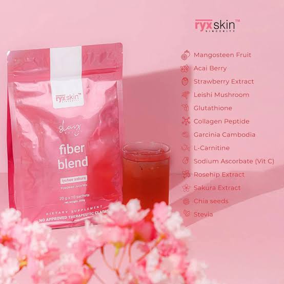 Ryx Skin Fiber Blend Lychee Sakura Juice Drink
