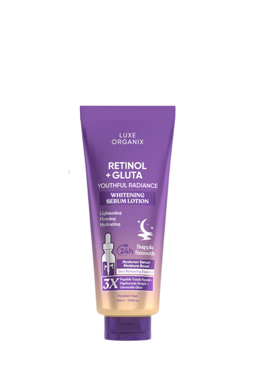 Luxe Organix Retinol + Gluta Whitening Serum Lotion (350ml)
