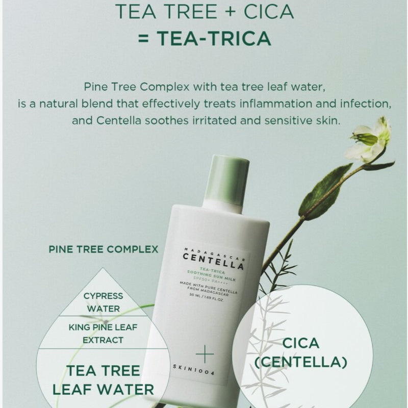 SKIN1004 Madagascar Centella Tea-Trica Soothing Sun Milk SPF50+PA++++ (50ml)