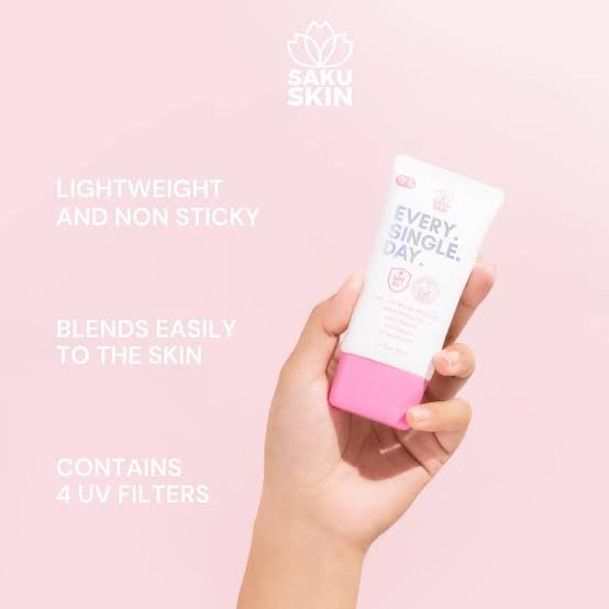 Saku Skin Every Single Day Sunscreen SPF50 (50ml)