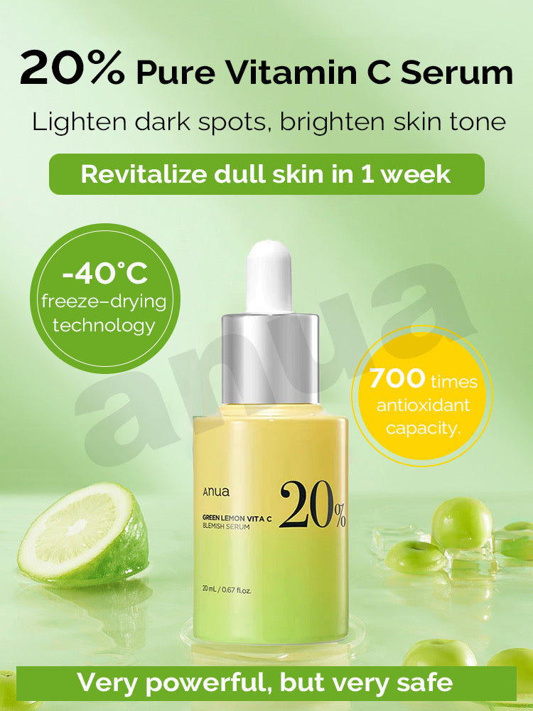 Anua Green Lemon Vita C 20% Blemish Serum (20ml)