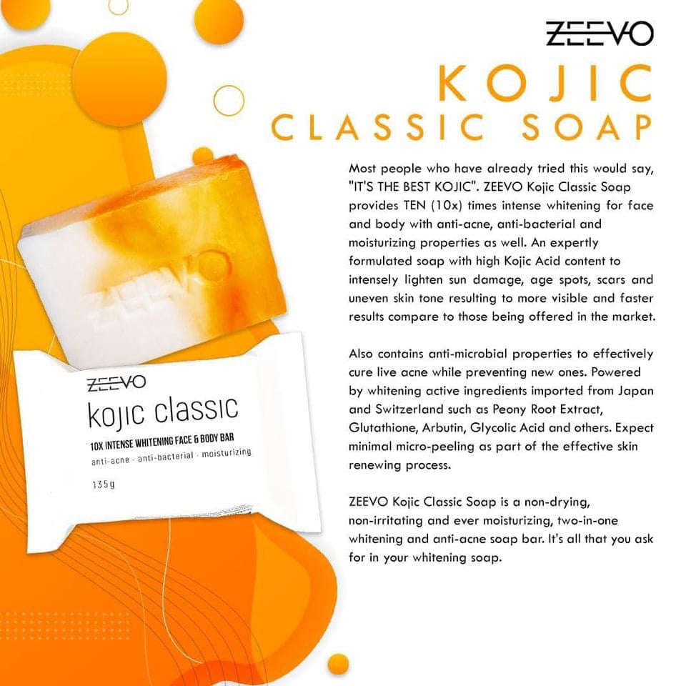 Zeevo Kojic Classic 10x Intense Face & Body Bar Soap (135gm)