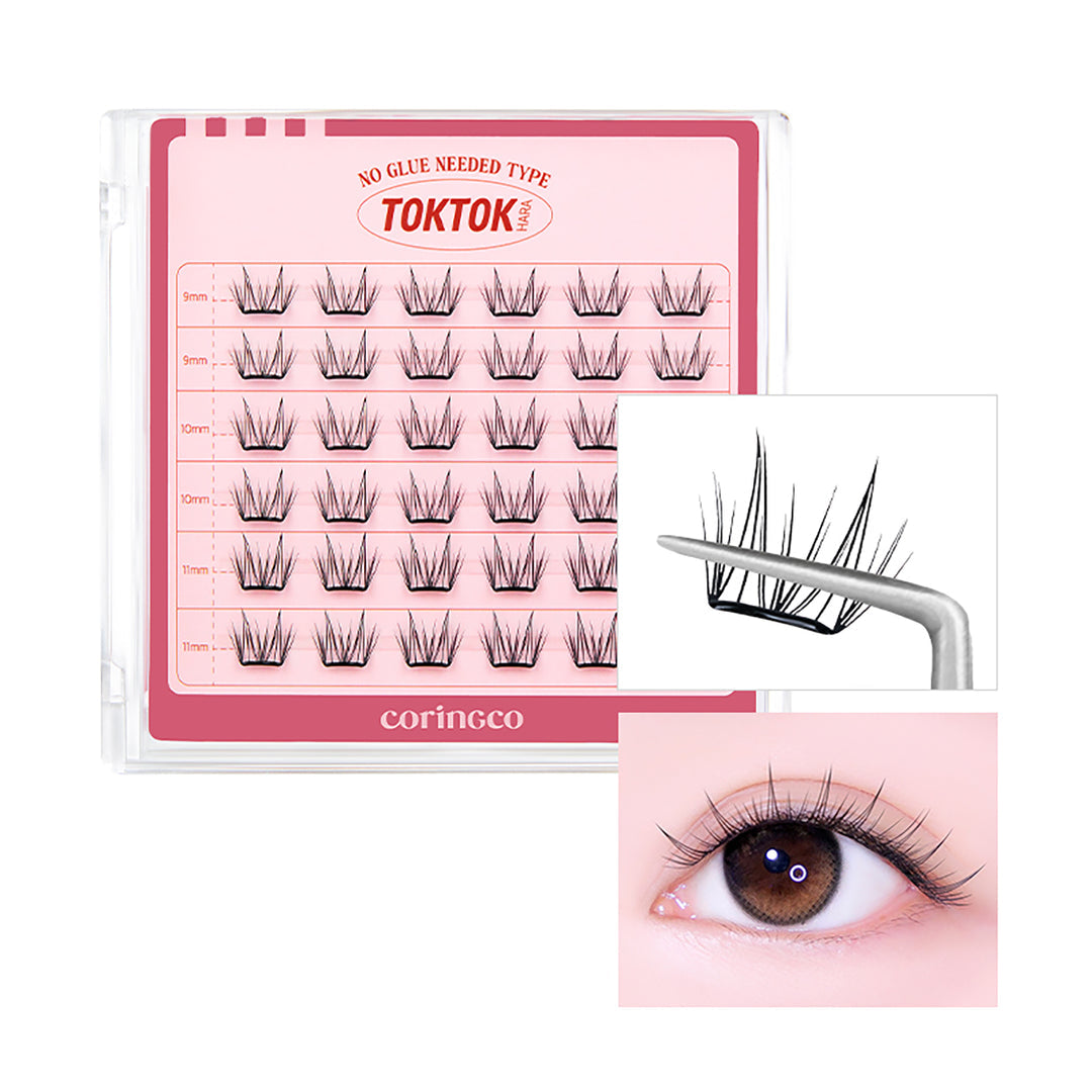 CORINGCO Toktok Hara No Glue Eyelash (#Maple)