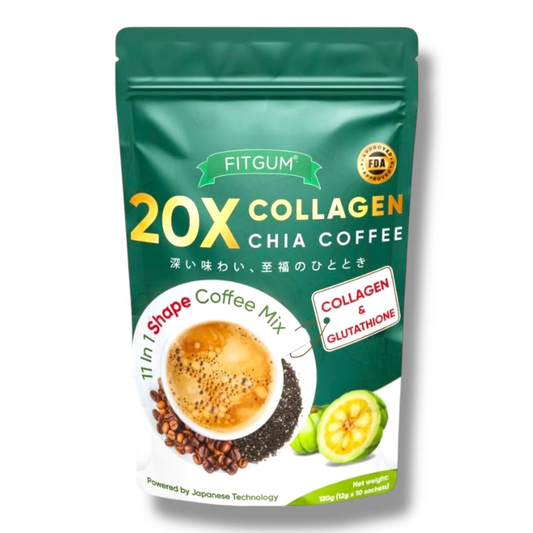 FITGUM 20X Collagen Chia Coffee