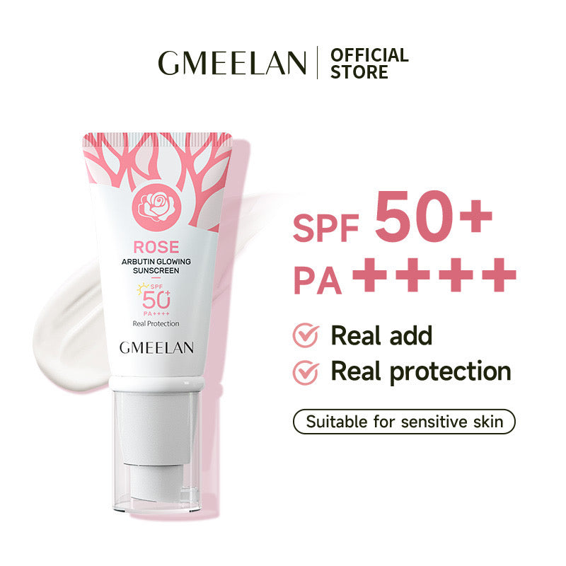 GMEELAN Rose Arbutin Glowing Sunscreen SPF 50+ PA++++ (30gm)