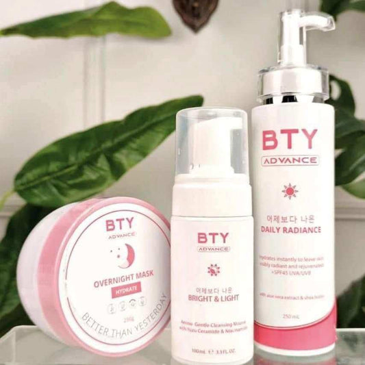 BTY Advance Evening Glow Set (Overnight Mask+Daily Radiance+Bright&Light Cleanser)