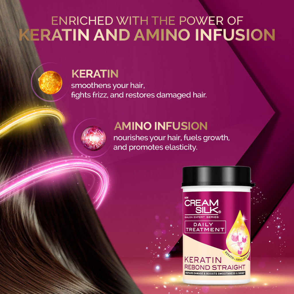 CREAM SILK Treatment Keratin Rebond Straight (650ml)