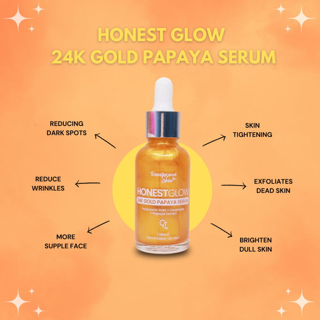 Honest Glow 24K Gold Papaya Serum (30ml)