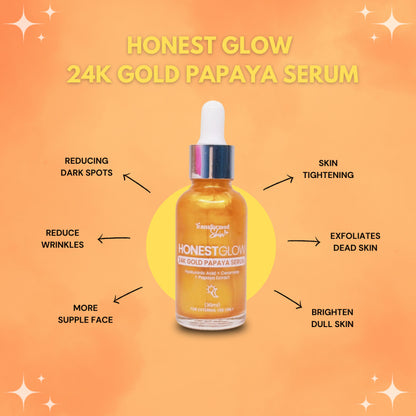 Honest Glow 24K Gold Papaya Serum (30ml)