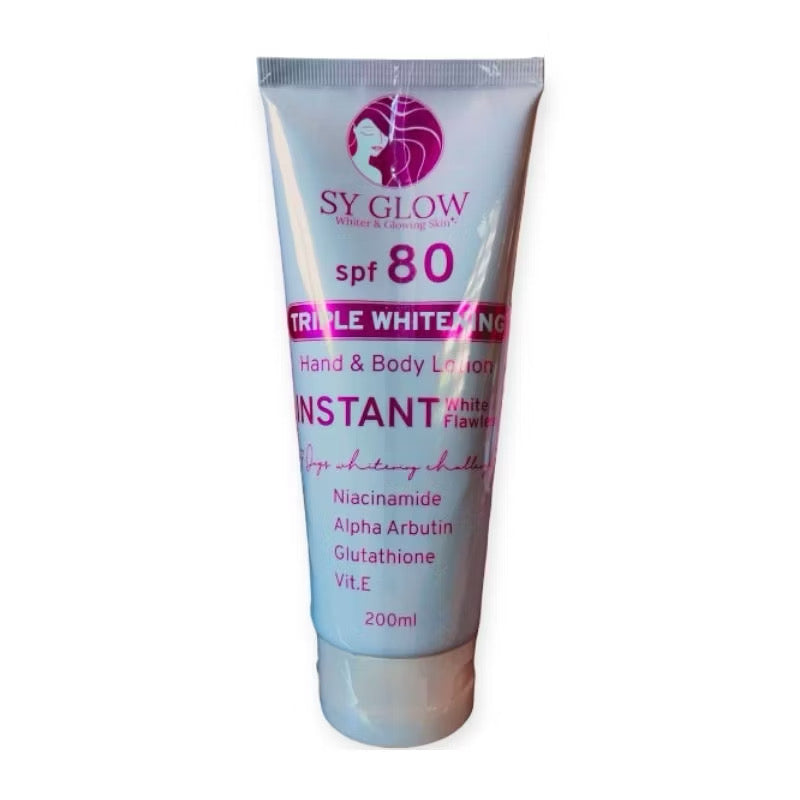 SY Glow SPF80 Tripple Whitening Hand & Body Lotion (200ml)