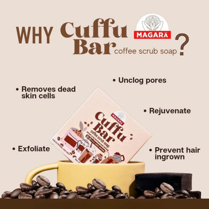 Magarā Skin Cuffu Bar Coffee Scrub Soap (60gm)