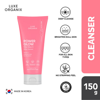 Luxe Organix Power Glow Creamy Whip Cleanser (150ml)