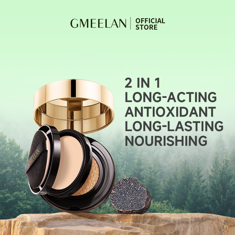 GMEELAN Black Truffle Zinc PCA Air Cushion Long-lasting Antioxidant Face Powder Oil Control