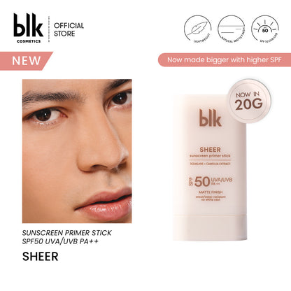 BLK Cosmetics Sheer Sunscreen Primer Stick SPF50 PA++