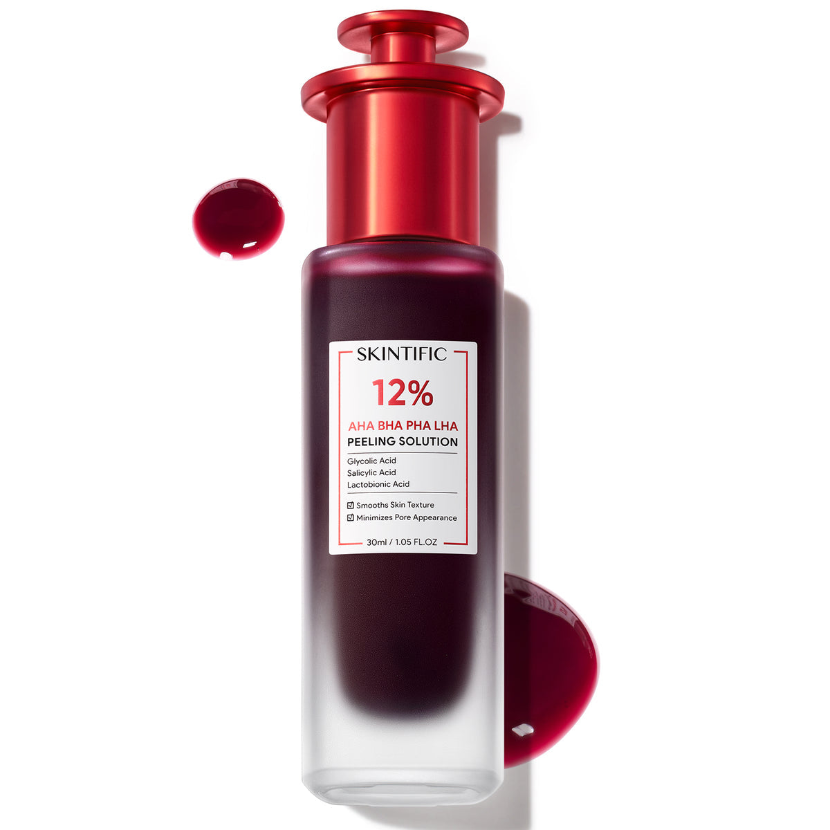 Skintific 12% AHA BHA PHA LHA Peeling Solution Serum (30ml)
