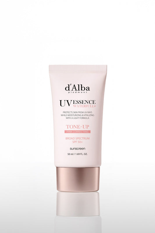 d’Alba UV Essence Waterfull + Tone Up Pink Correcting Broad Spectrum SPF50+