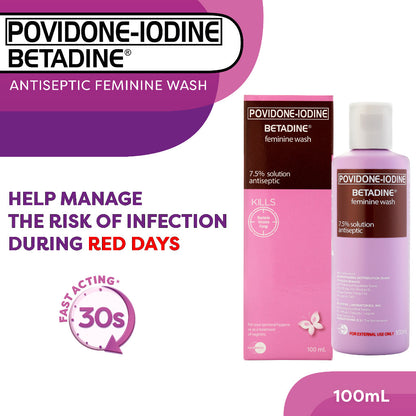 Betadine (Povidone-Iodine) Antiseptic Feminine Wash (100ml)