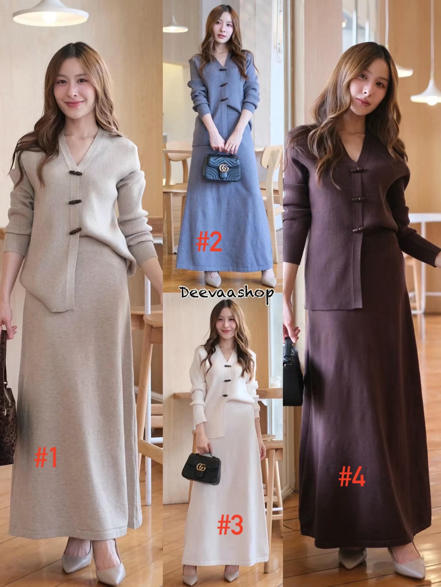 BKK Knitted Coordinates/Terno Set (free size ideal from 8-16 body frame)