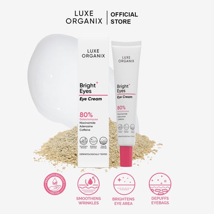 Luxe Organix Bright Eye Cream 80% Galactomyces (15gm)