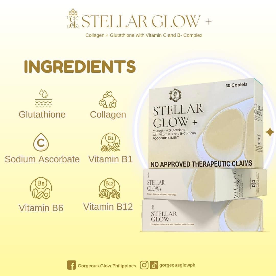 Stellar Glow Collagen + Gluta with Vit C & B-Complex (30caplets)