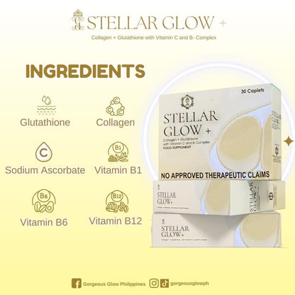 Stellar Glow Collagen + Gluta with Vit C & B-Complex (30caplets)